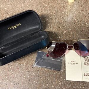 Coach Women's Aviator Sunglasses - Shiny light gold - New without Tag